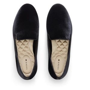 Birdies The Starling Black Velvet shoes size 9